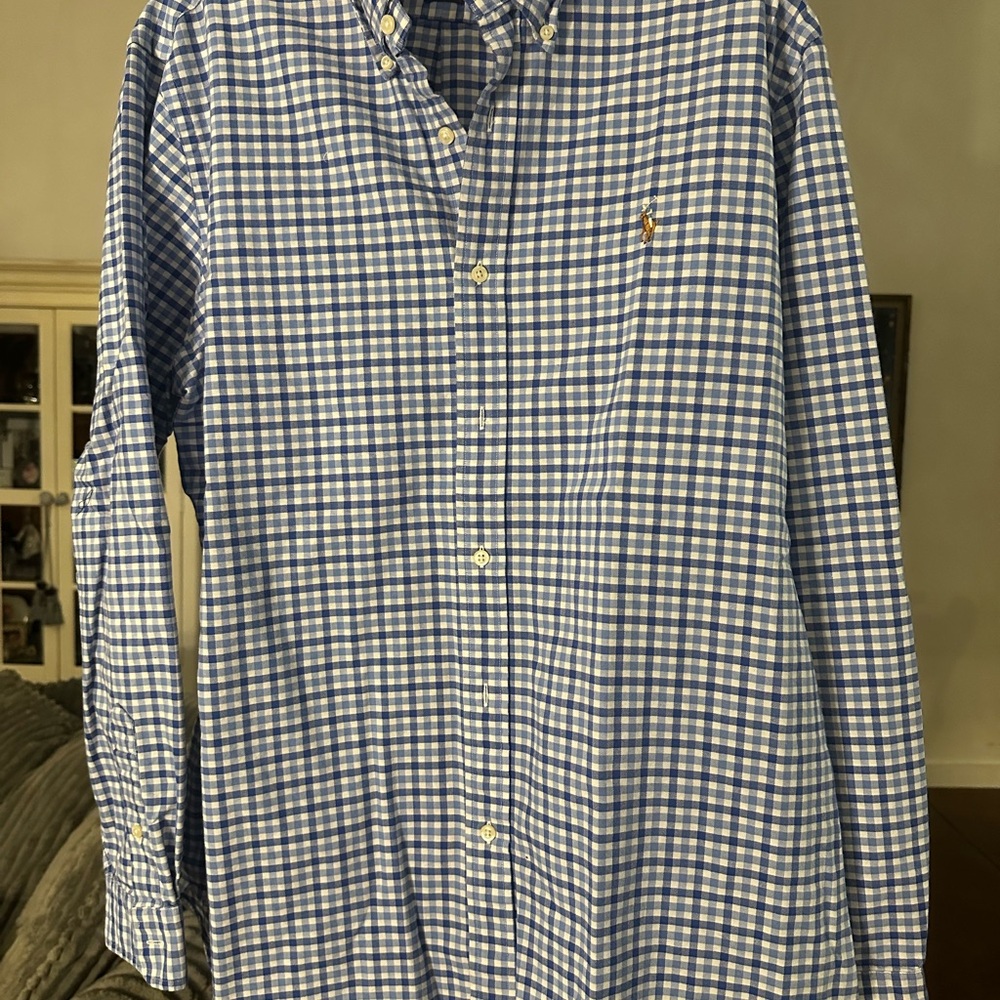 Polo by Ralph Lauren Blue Checkered Men's Shirt